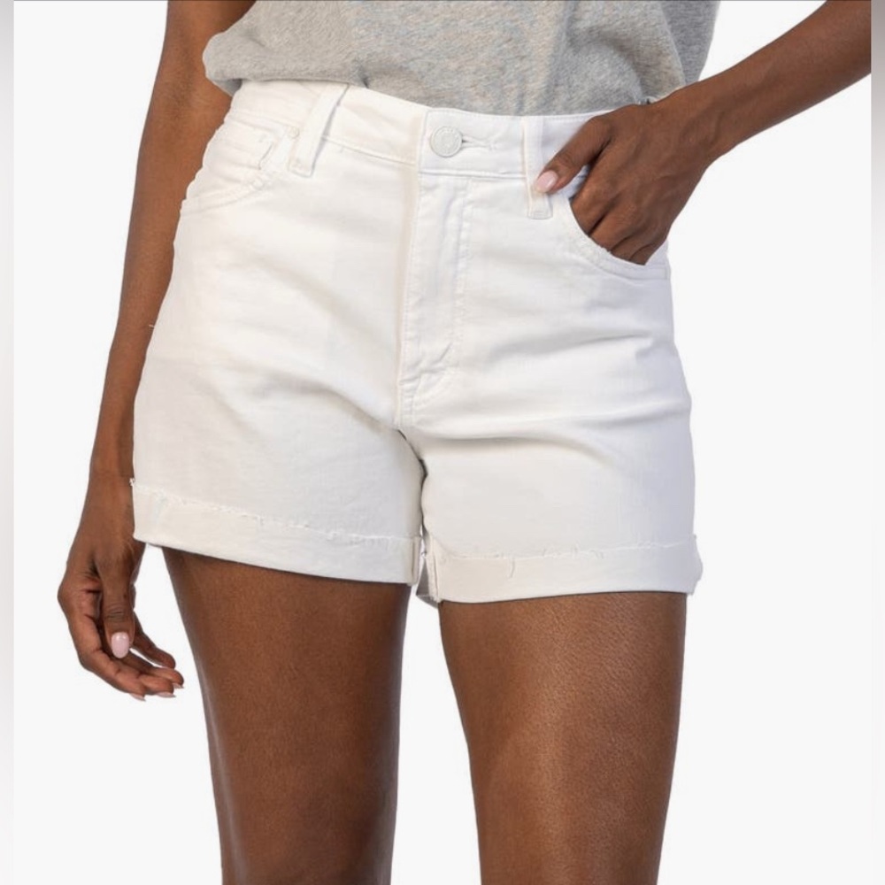 Kut from the Kloth Jane High Rise Cuff Denim Shorts